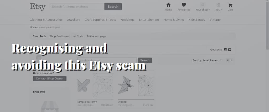 Recognising and avoiding this Etsy scam
