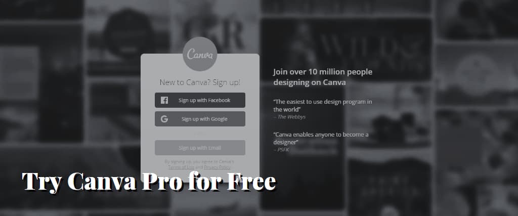 Try Canva Pro for Free